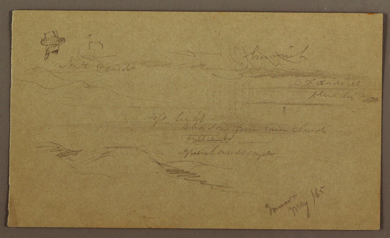 Disegno, Paesaggio, maggio 1865 da Frederic Edwin Church