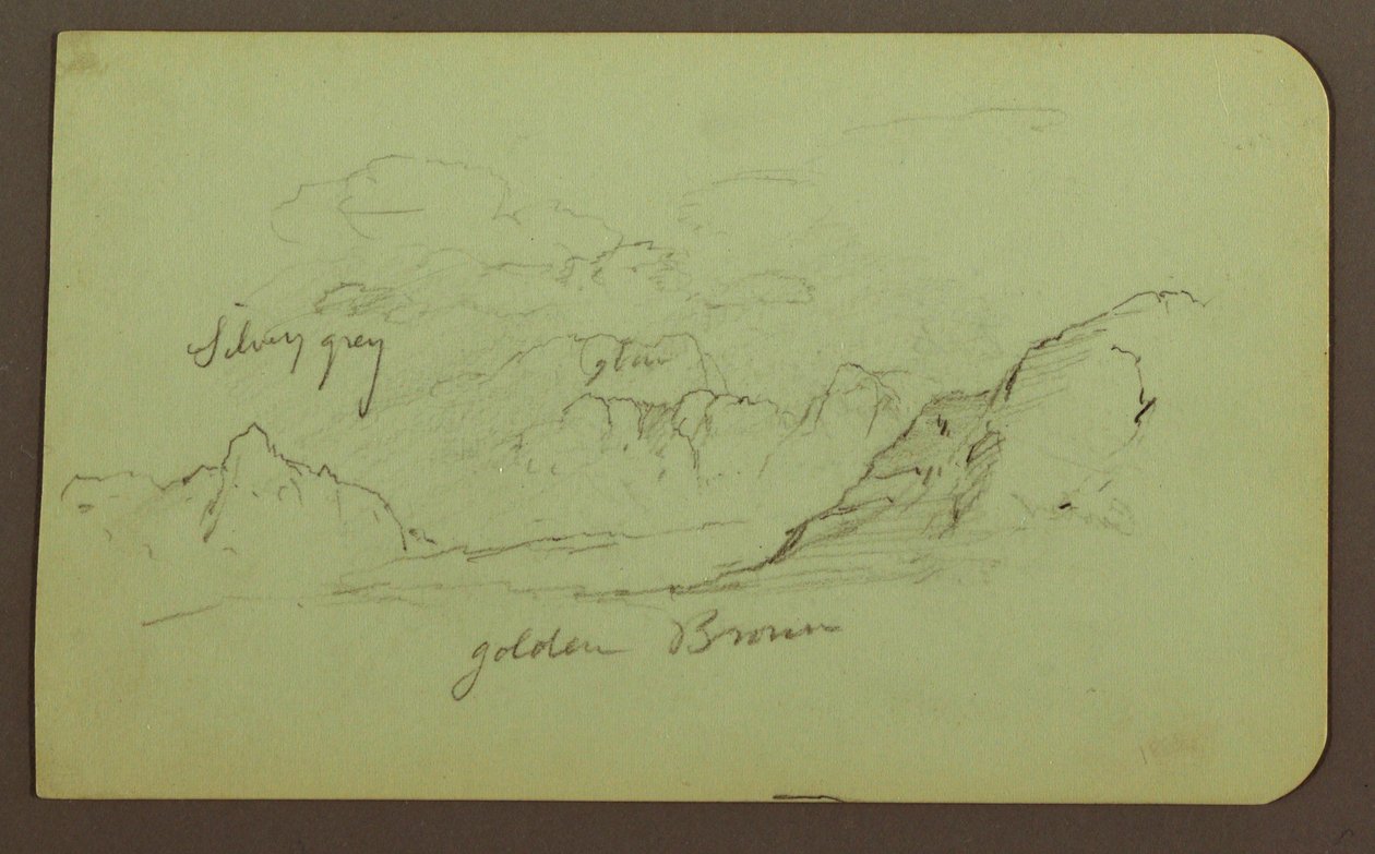 Disegno, Paesaggio; verso: Figure, Chiesa, 1883 da Frederic Edwin Church