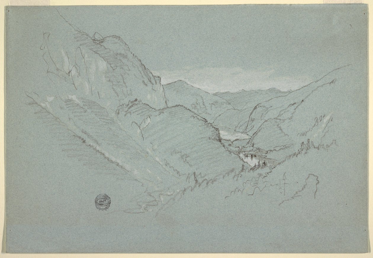 Disegno, Paesaggio delle Alpi, agosto-settembre 1868 da Frederic Edwin Church