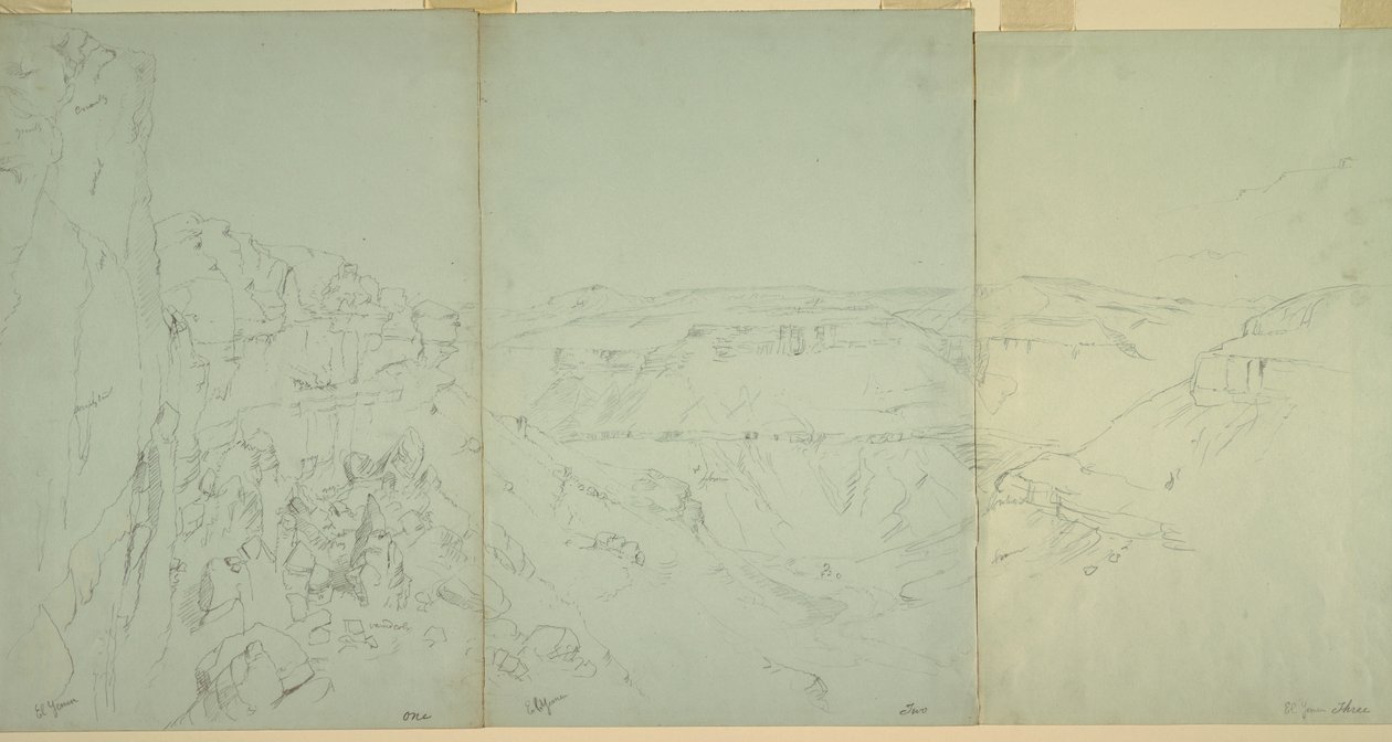 Disegno, Paesaggio a El Yeman, 1868 da Frederic Edwin Church