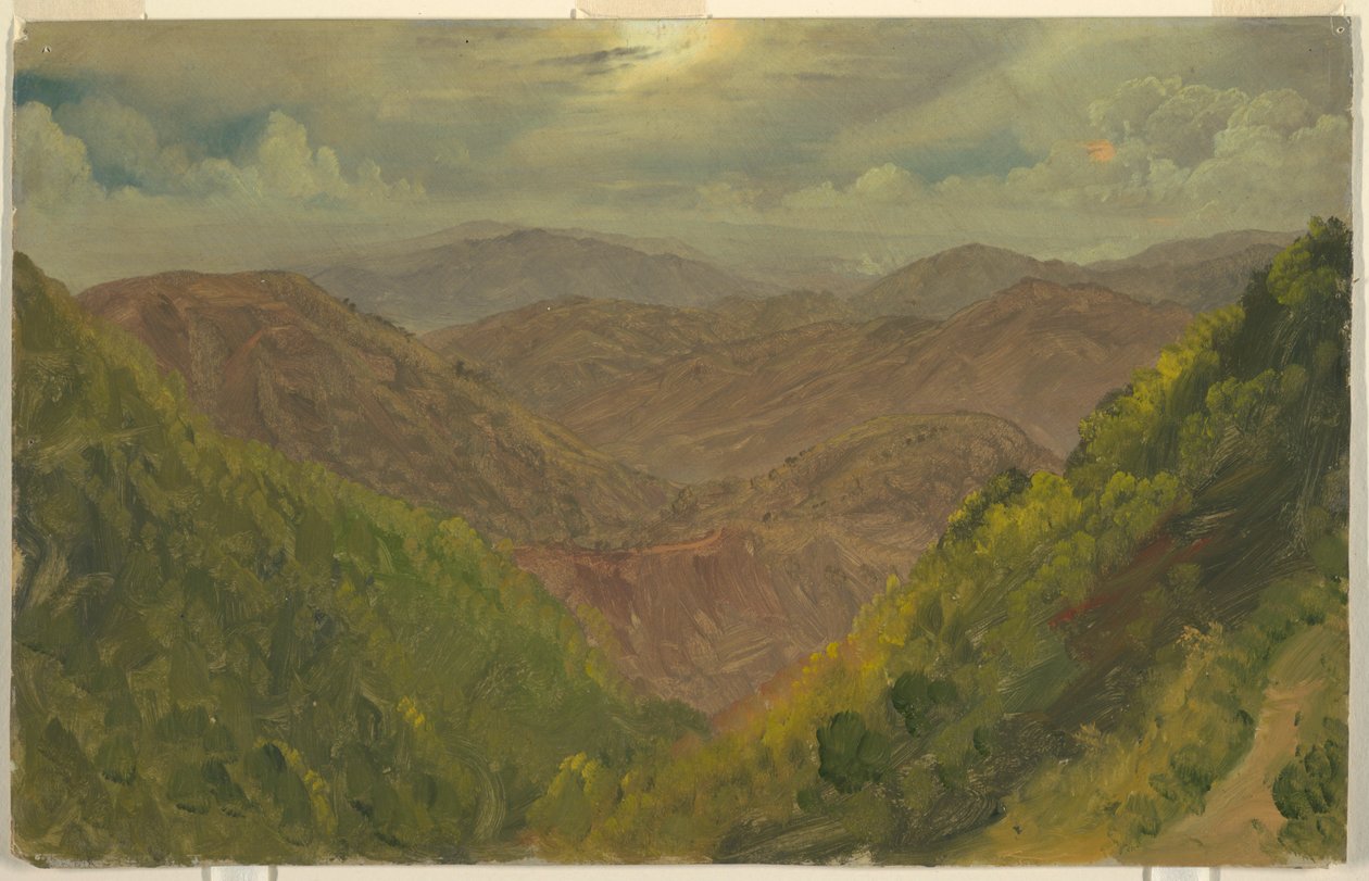 Disegno, Paesaggio in Giamaica, Indie Occidentali, maggio-agosto 1865 da Frederic Edwin Church