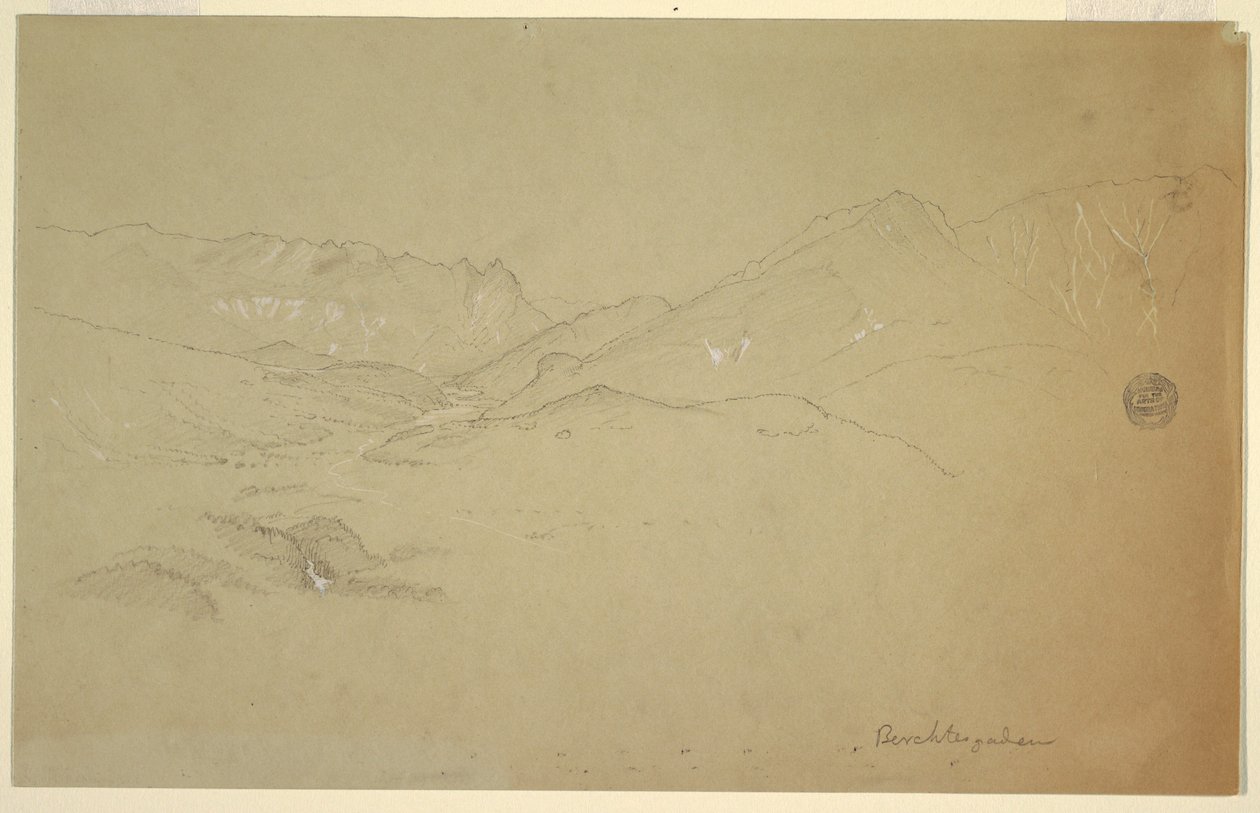 Disegno, Paesaggio nei pressi di Berchtesgaden, giugno-luglio 1868 da Frederic Edwin Church