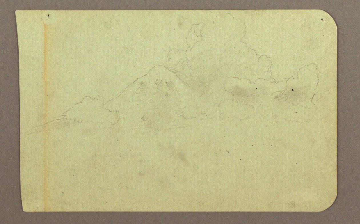 Disegno, Paesaggio con nuvole; verso: Montagna, 1883 da Frederic Edwin Church