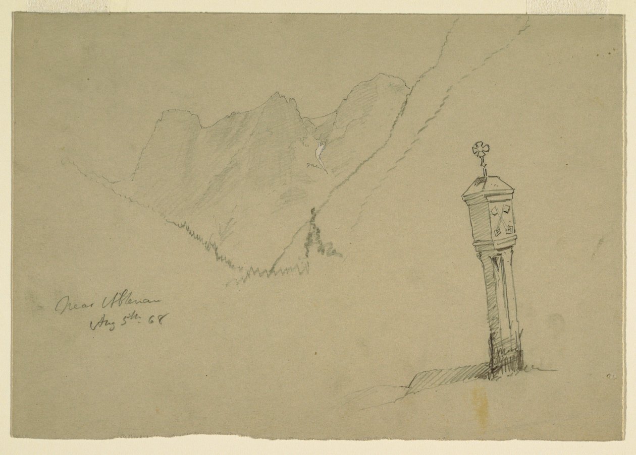 Disegno, Paesaggi tra Golling e Abtenau, 5 agosto 1868 da Frederic Edwin Church
