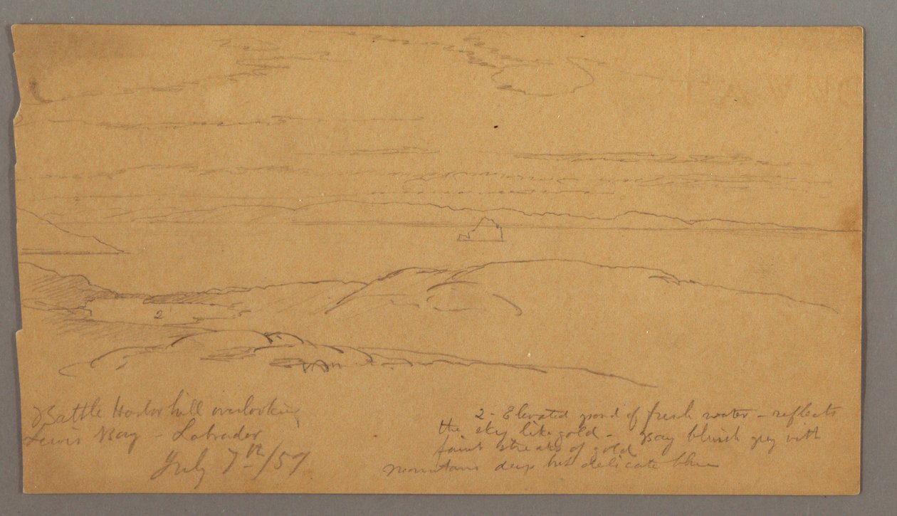 Disegno, Louis Bay, Labrador, 7 luglio 1859 da Frederic Edwin Church