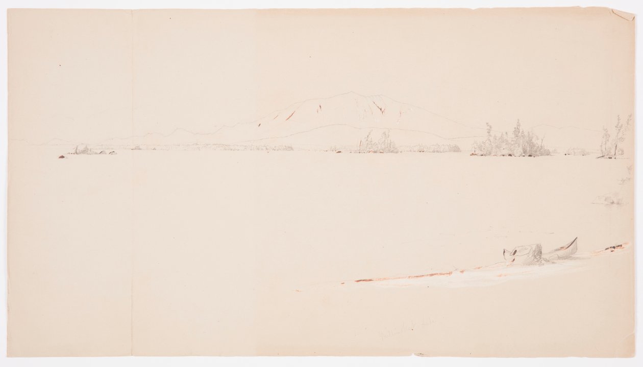 Disegno, lago Millinocket, Maine, settembre 1878 da Frederic Edwin Church