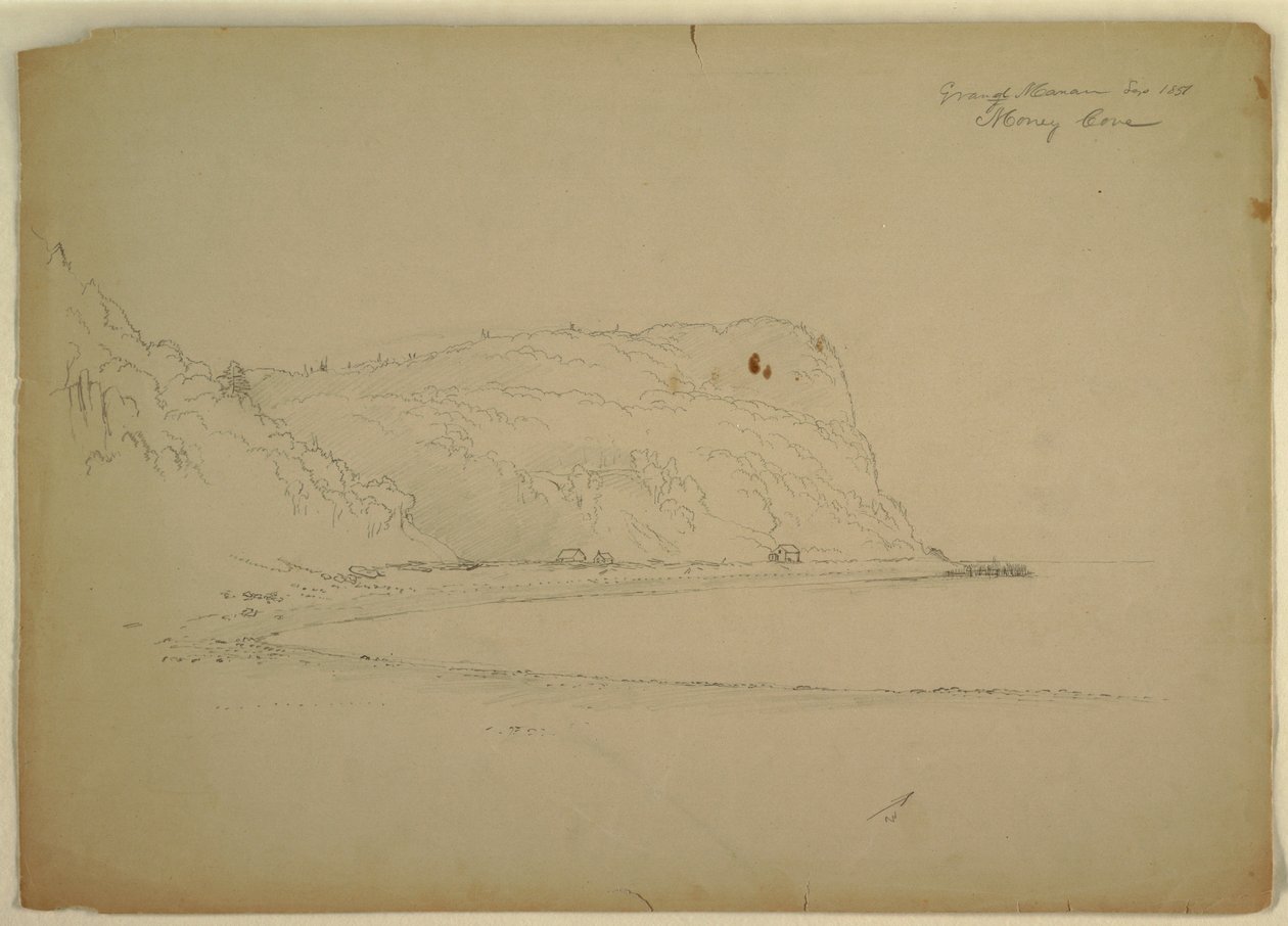 Disegno, "Grotta delle scimmie", 1851 da Frederic Edwin Church