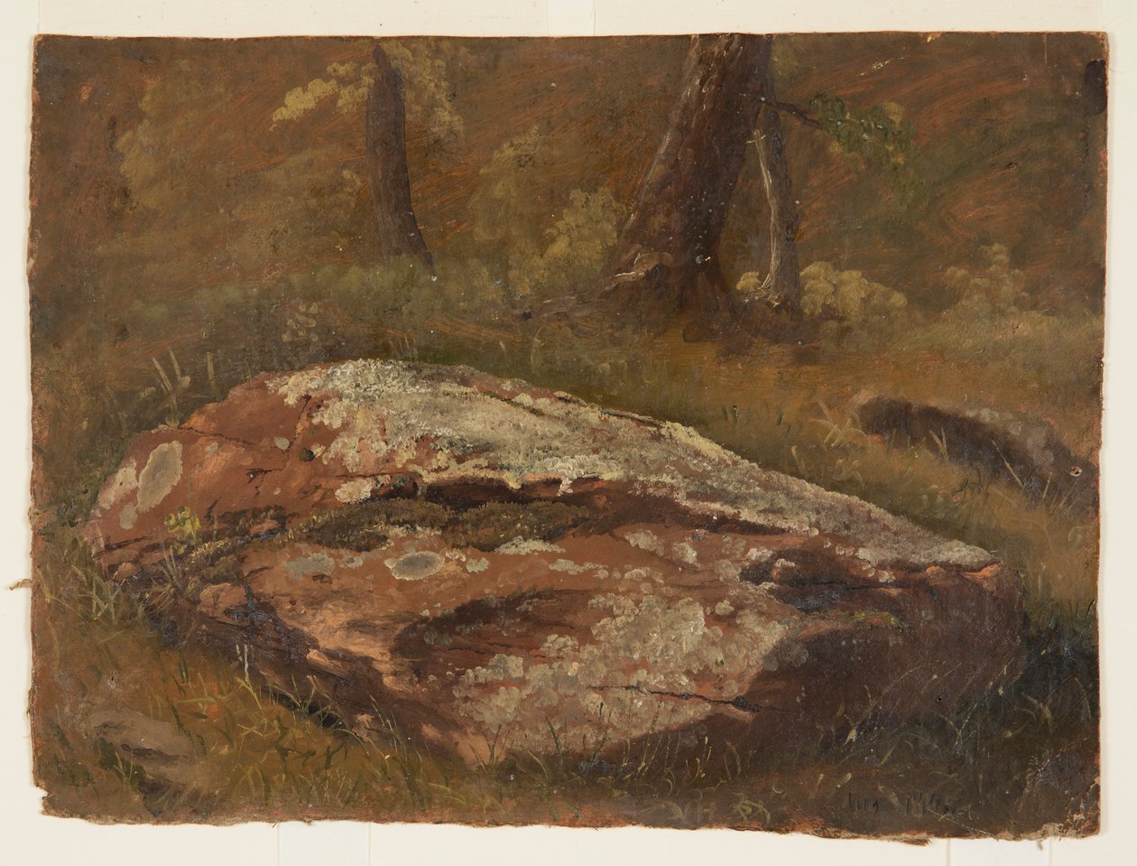 Disegno, Mossy Rock, agosto 1845 da Frederic Edwin Church