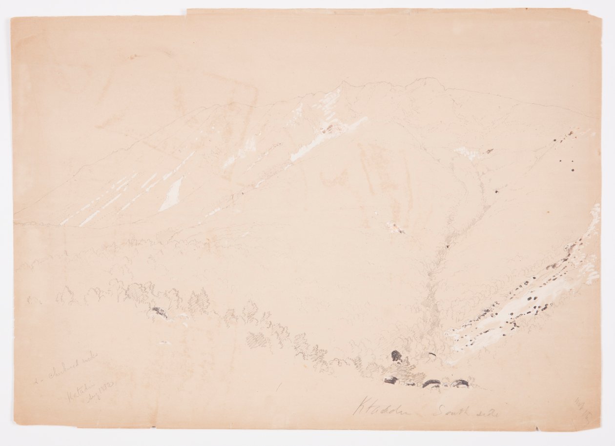 Disegno, il monte Katahdin, visto da sud, agosto 1852 da Frederic Edwin Church