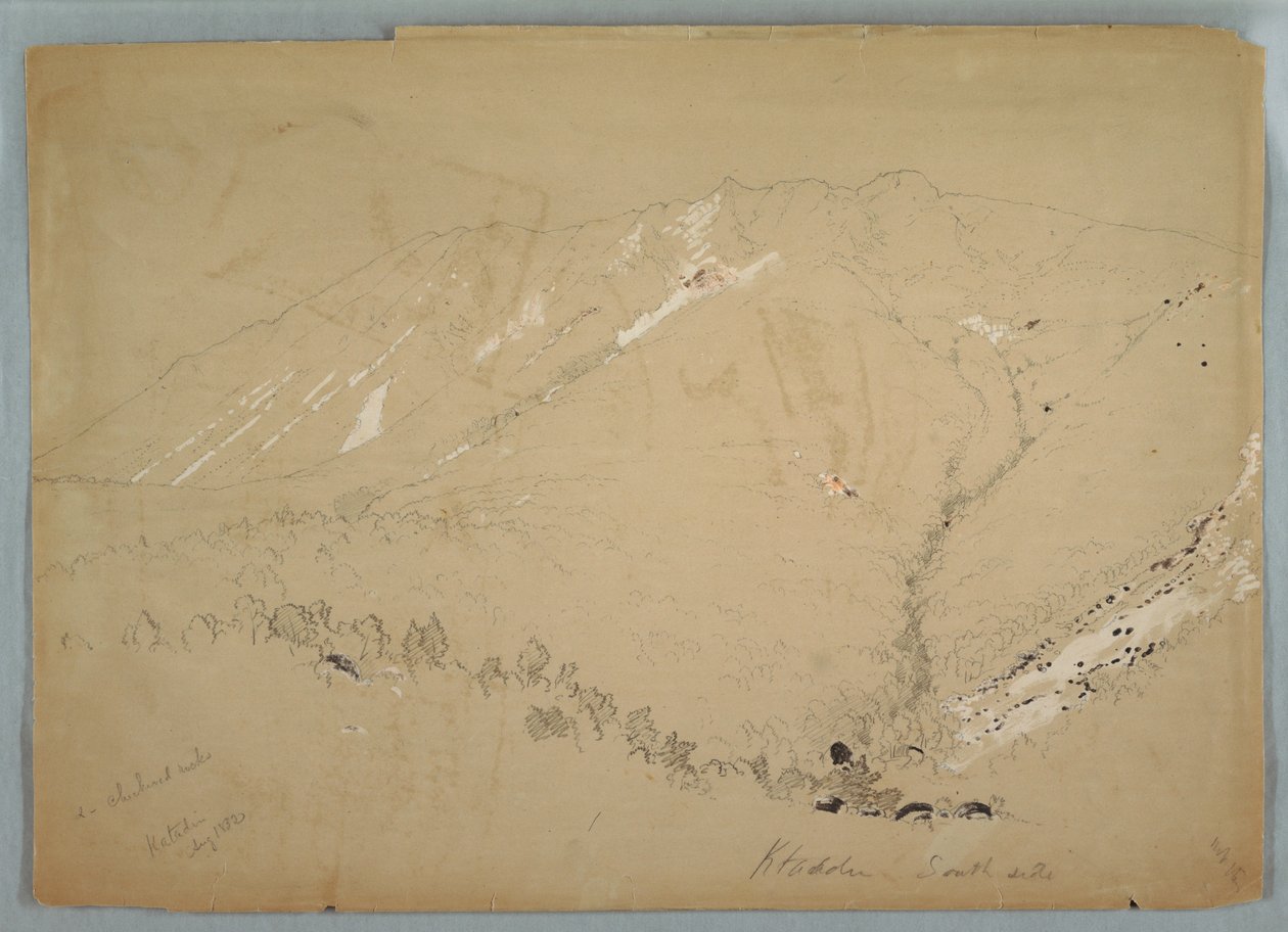 Disegno, il monte Katahdin, visto da sud, agosto 1852 da Frederic Edwin Church