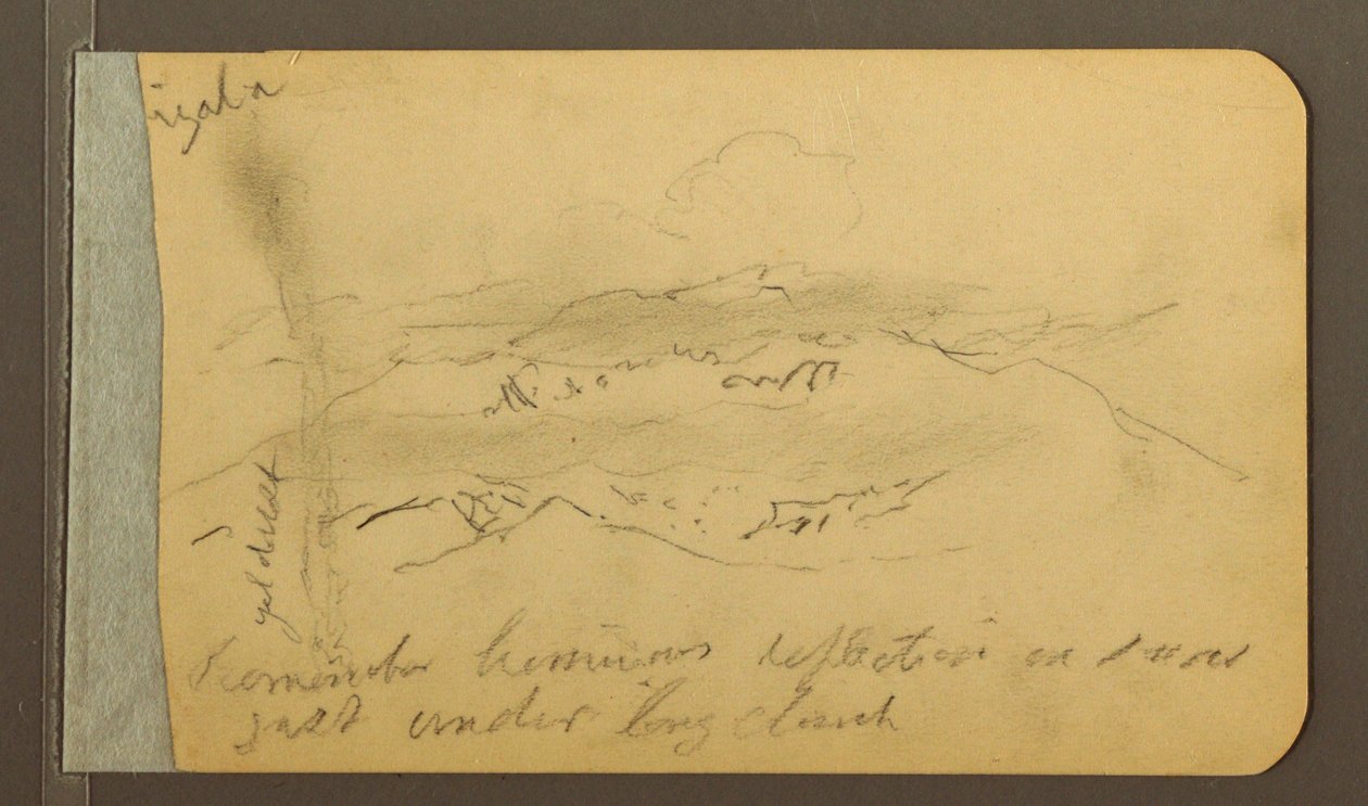 Disegno, fianco della montagna, 1889 da Frederic Edwin Church