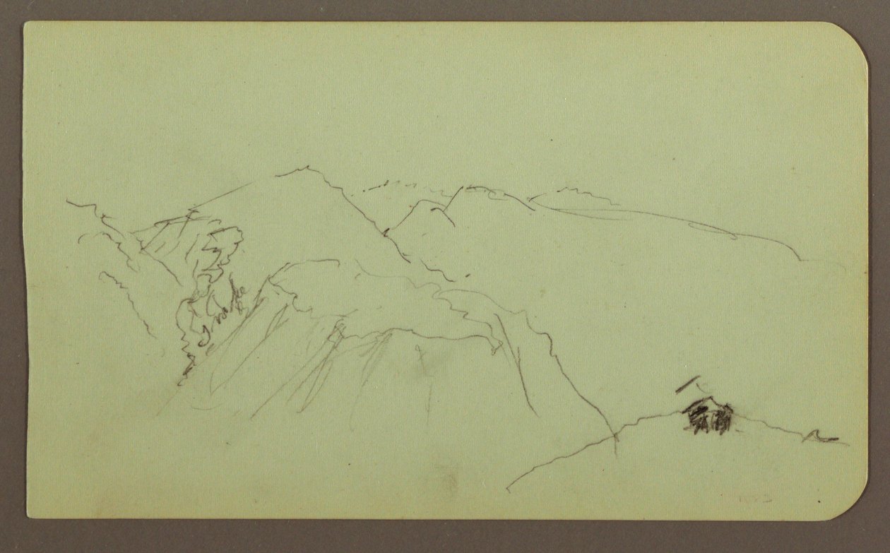 Disegno, Paesaggio montano; verso: Paesaggio, 1883 da Frederic Edwin Church