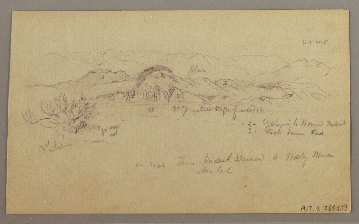 Disegno, Cime di montagna, 22 febbraio 1868 da Frederic Edwin Church