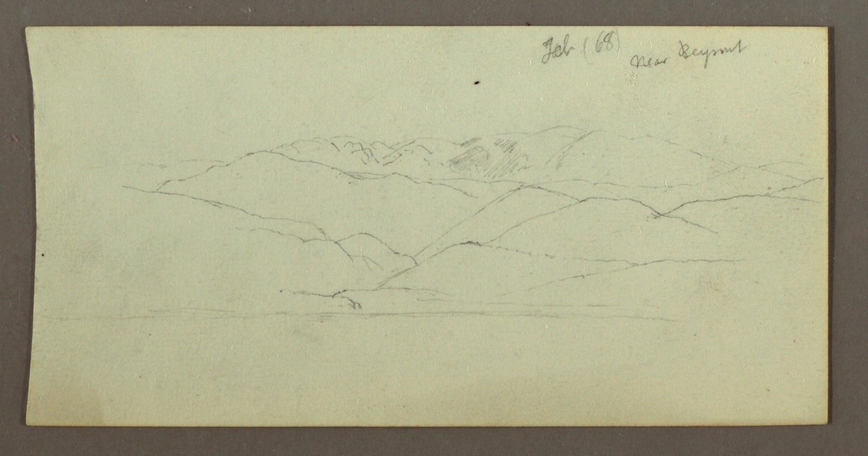 Disegno, catena montuosa, febbraio 1868 da Frederic Edwin Church