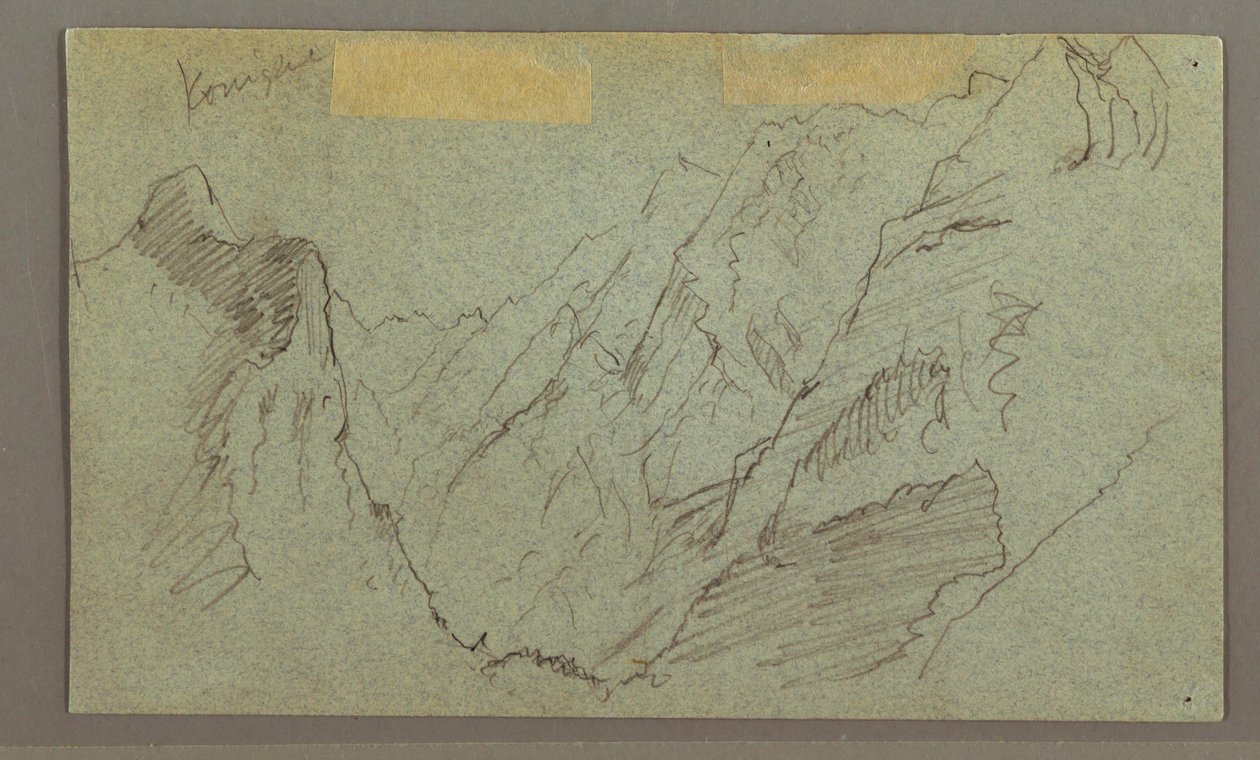 Disegno, Valle montana, forse 1868 da Frederic Edwin Church