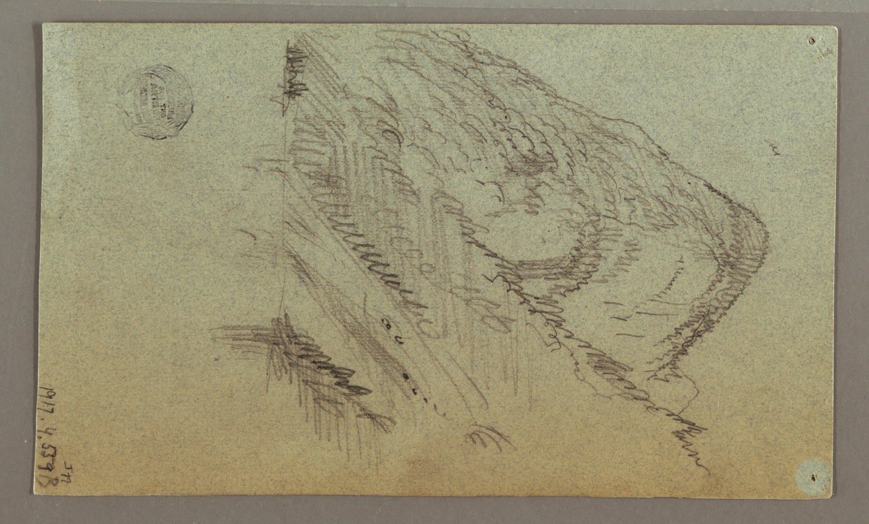 Disegno, Valle montana, forse 1868 da Frederic Edwin Church