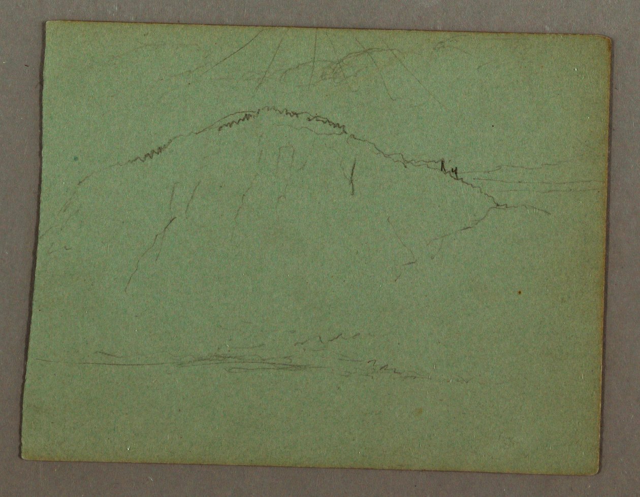 Disegno, Montagna in riva al mare, forse 1856 da Frederic Edwin Church