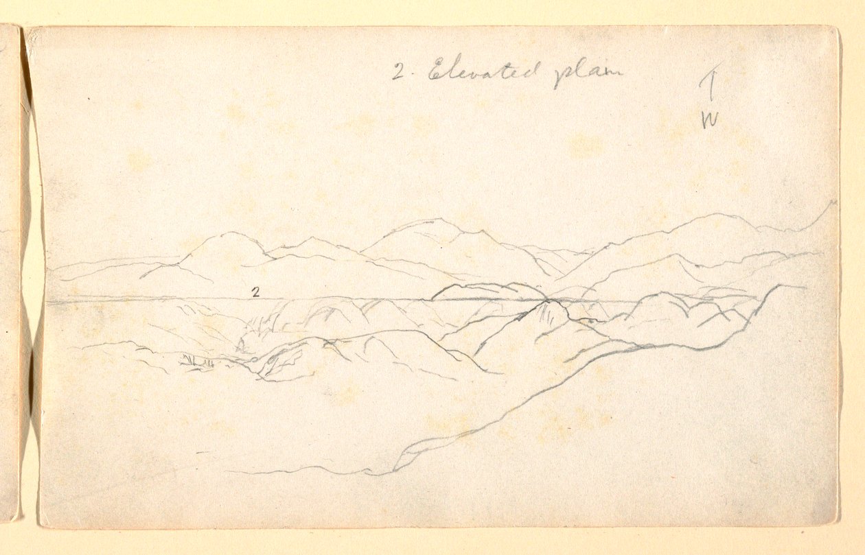 Disegno, Paesaggio montano, Colombia, 1853 da Frederic Edwin Church