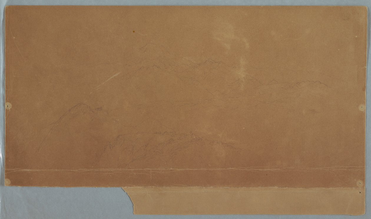 Disegno, Paesaggio montuoso, Ecuador o Colombia, 1853 da Frederic Edwin Church