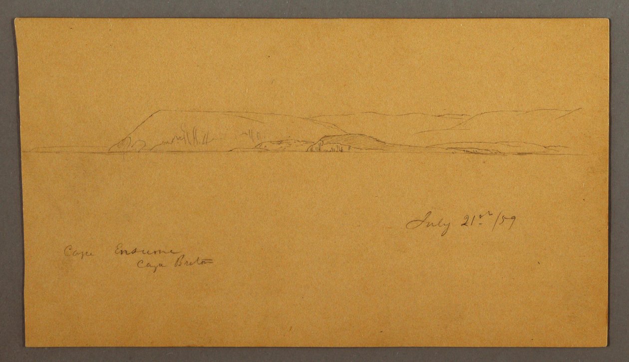 Disegno, Costa montuosa, 21 luglio 1859 da Frederic Edwin Church