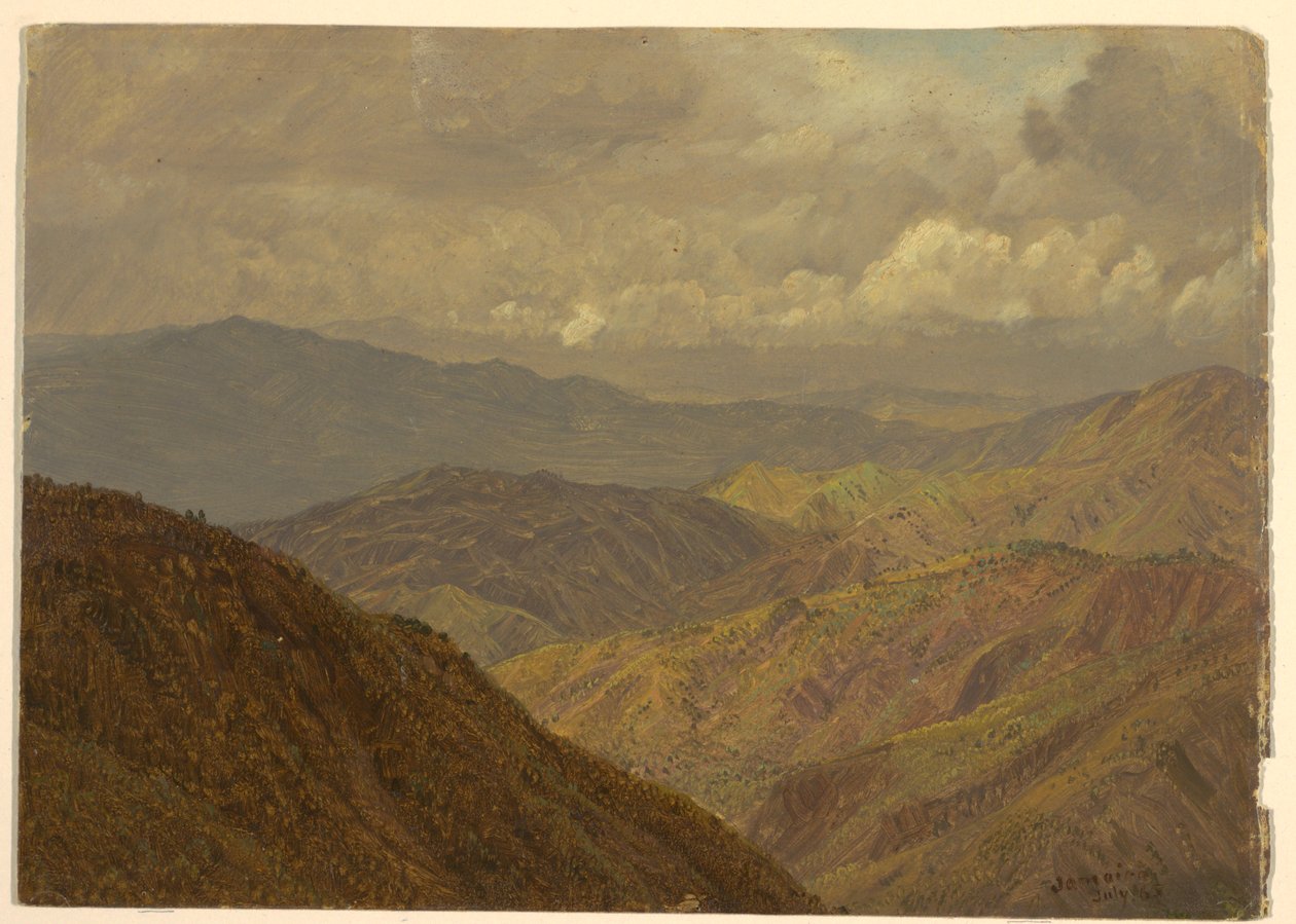 Disegno, Paesaggio montuoso, luglio 1865 da Frederic Edwin Church