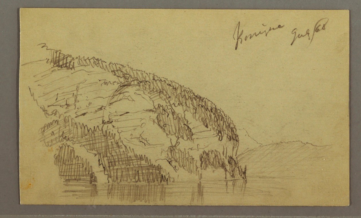 Disegno, Mountainside, luglio 1868 da Frederic Edwin Church