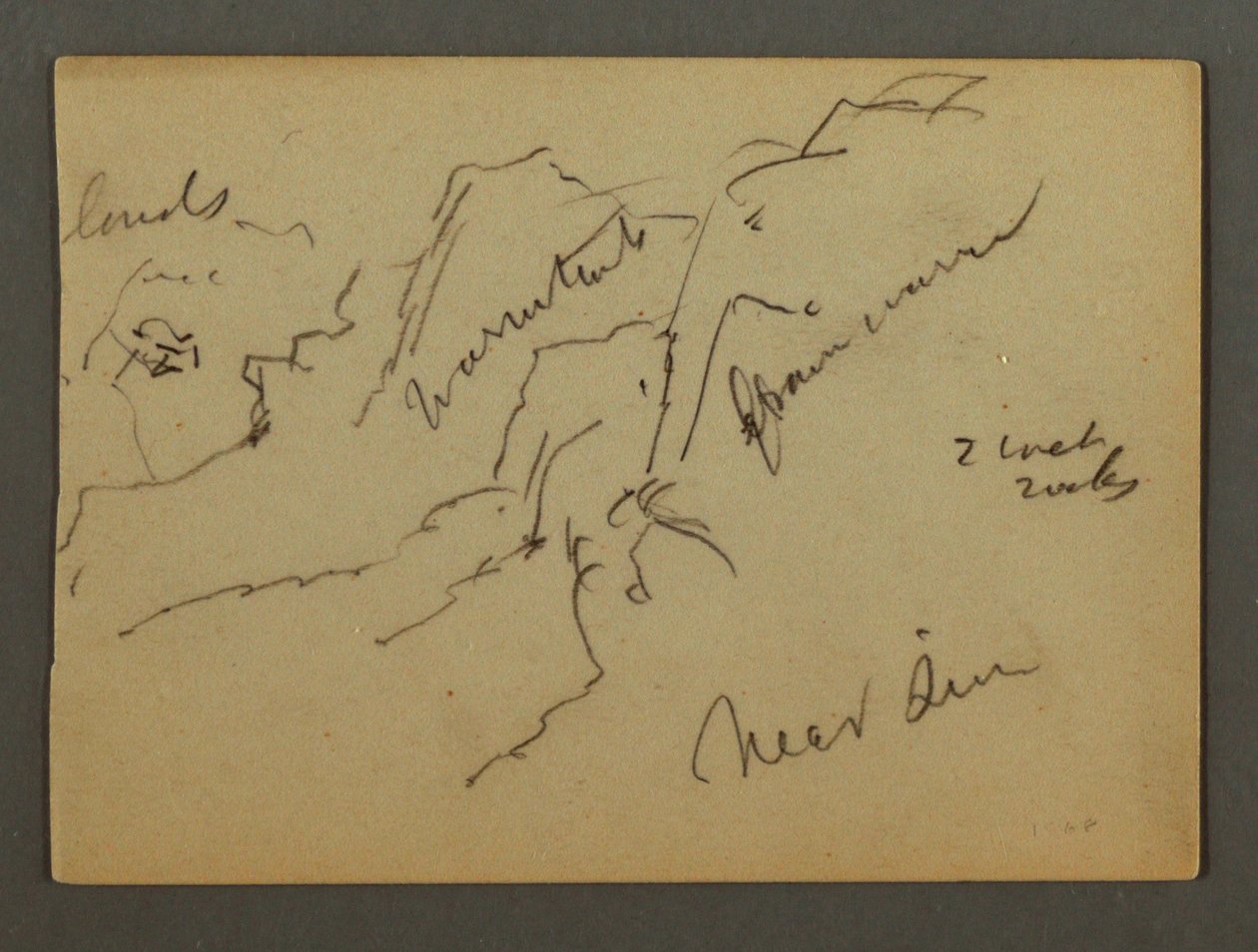 Disegno, Versante della montagna, forse 1868 da Frederic Edwin Church