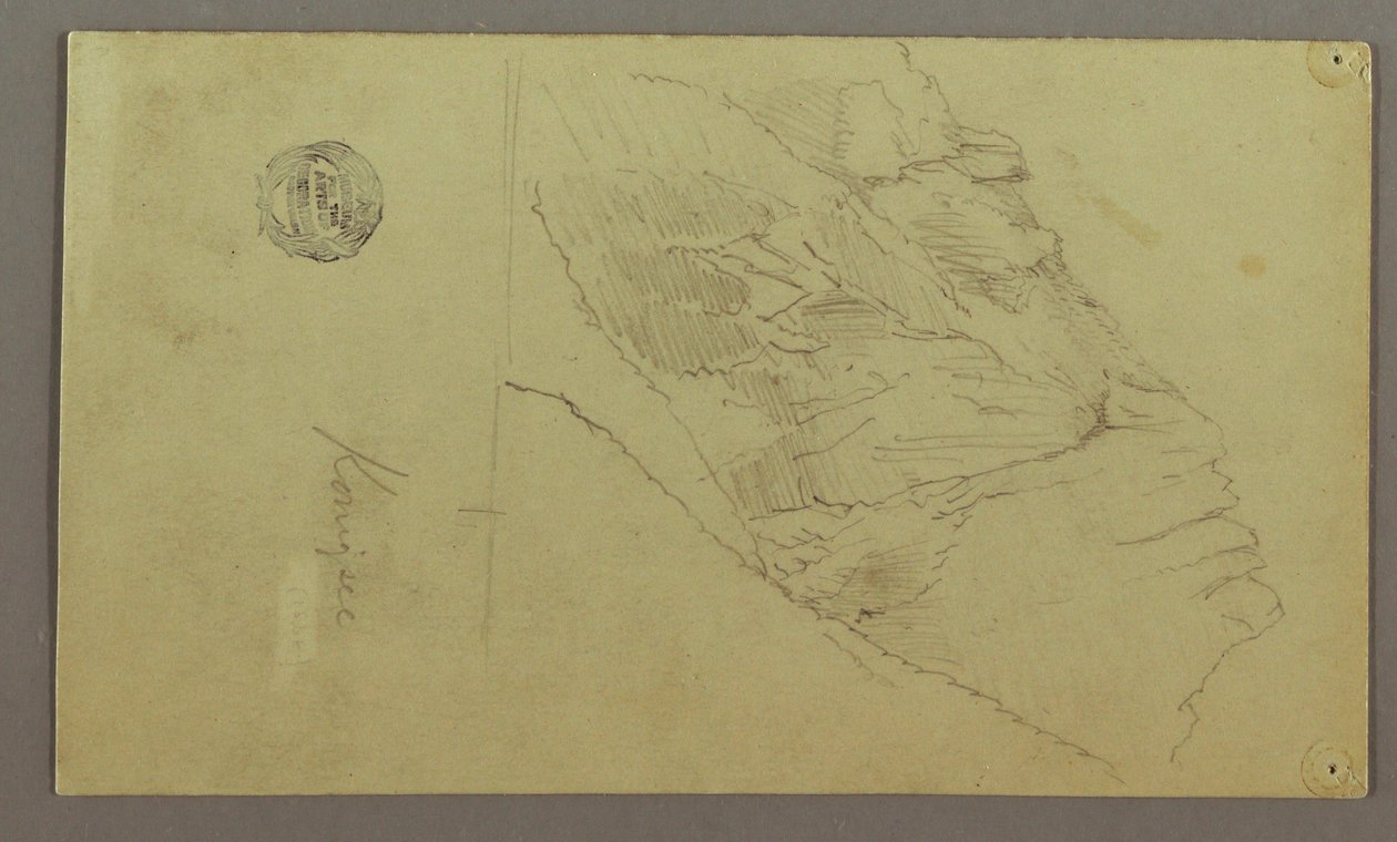 Disegno, Versante della montagna, forse 1868 da Frederic Edwin Church