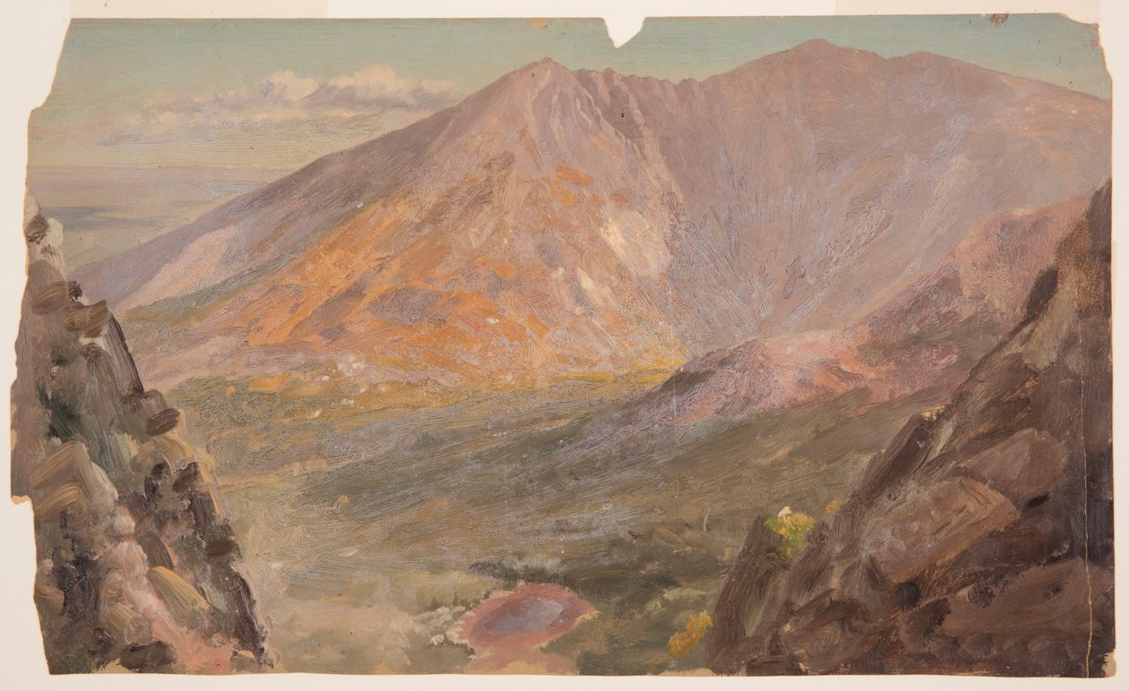 Disegno, Monte Katahdin, Grande Bacino da South Turner Mountain, 1877 da Frederic Edwin Church