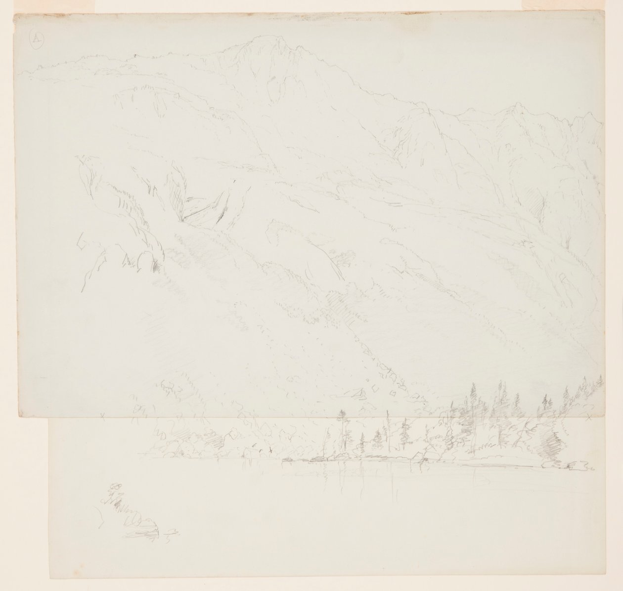Disegno, Monte Katahdin, Maine, 1870-78. Katahdin, Maine, 1870-78 da Frederic Edwin Church