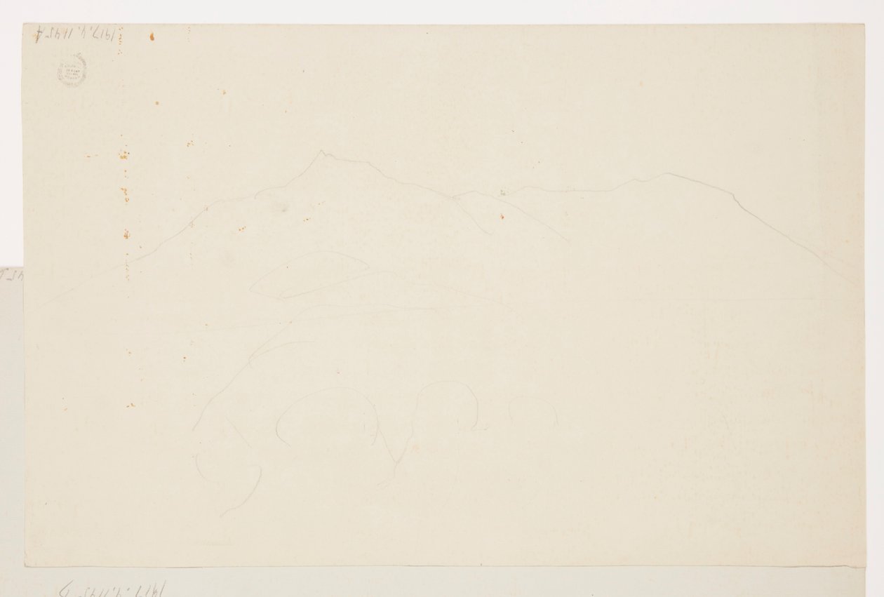 Disegno, Monte Katahdin, Maine, 1870-78. Katahdin, Maine, 1870-78 da Frederic Edwin Church