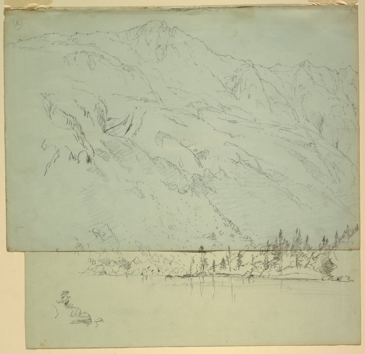 Disegno, Monte Katahdin, Maine, 1870-78. Katahdin, Maine, 1870-78 da Frederic Edwin Church