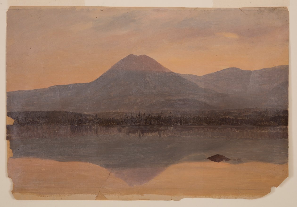 Disegno, Monte Katahdin dal lago Katahdin, 1860-70. Katahdin dal lago Katahdin, 1860-70 da Frederic Edwin Church