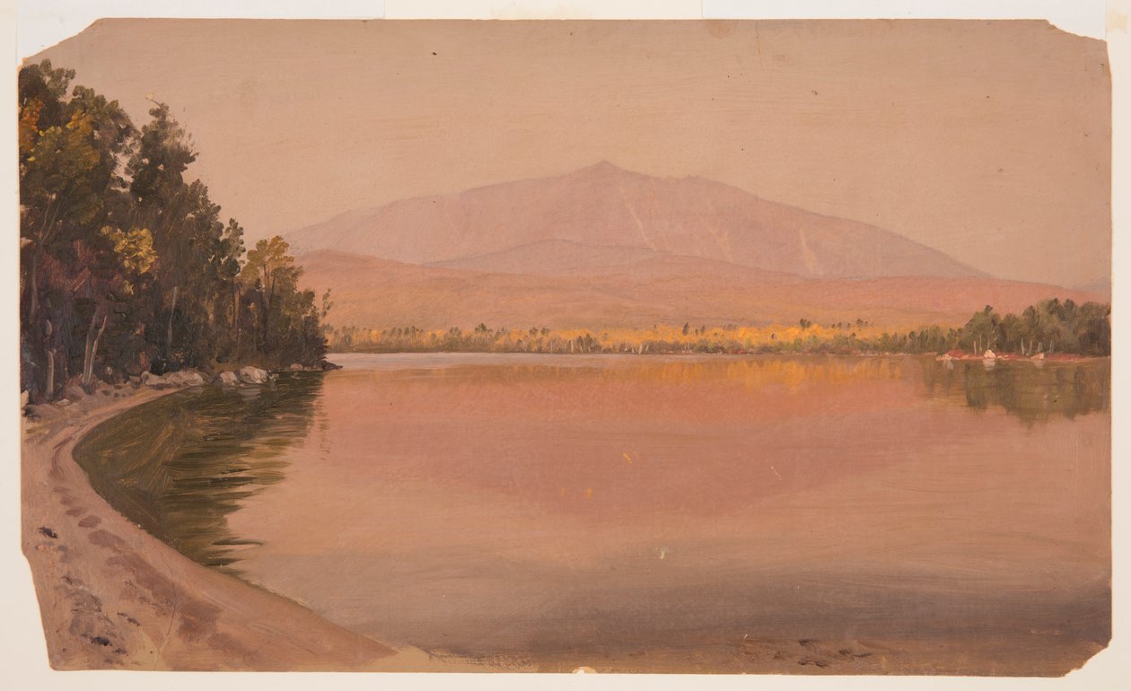 Disegno, il monte Katahdin dallo stagno di Togue, 1878 da Frederic Edwin Church
