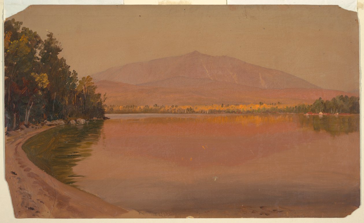 Disegno, il monte Katahdin dallo stagno di Togue, 1878 da Frederic Edwin Church