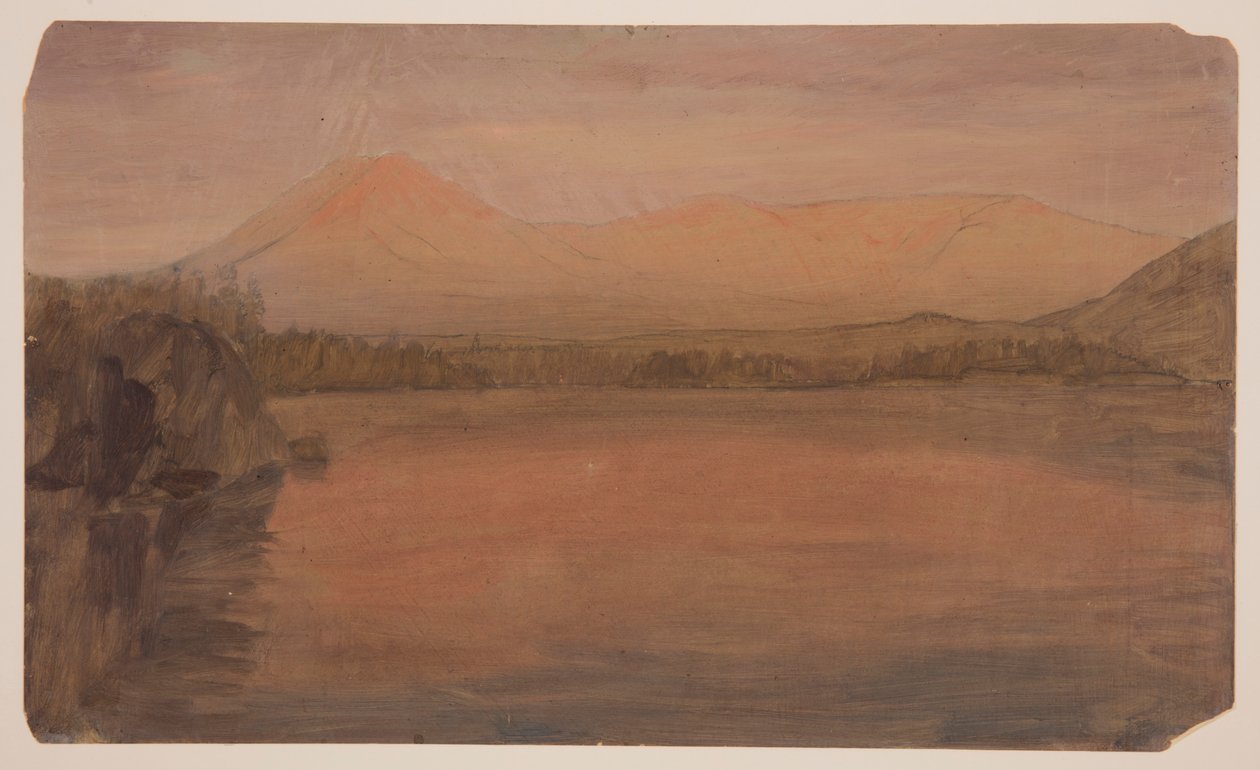 Disegno, i monti Katahdin e Turner dal lago Katahdin, 1860-78 da Frederic Edwin Church