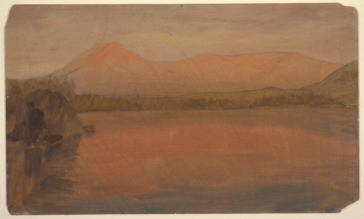 Disegno, i monti Katahdin e Turner dal lago Katahdin, 1860-78 da Frederic Edwin Church
