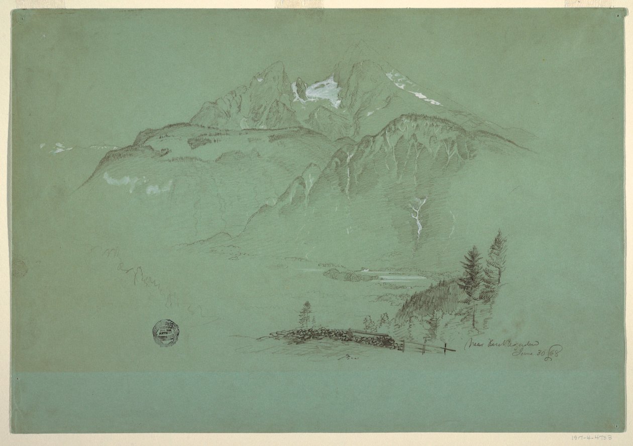 Disegno, vicino a Berchtesgaden, Baviera, 30 giugno 1868 da Frederic Edwin Church