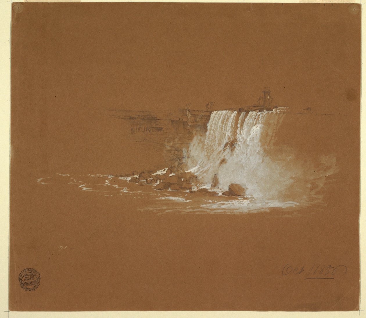 Disegno, Cascate del Niagara, ottobre 1856 da Frederic Edwin Church