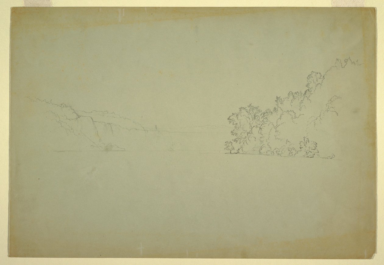 Disegno, Cascate del Niagara da nord-ovest, 1856 da Frederic Edwin Church
