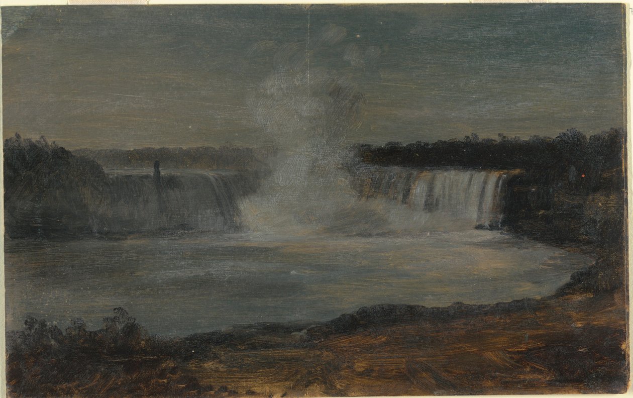 Disegno, Cascate del Niagara alla luce della sera, settembre 1856 da Frederic Edwin Church