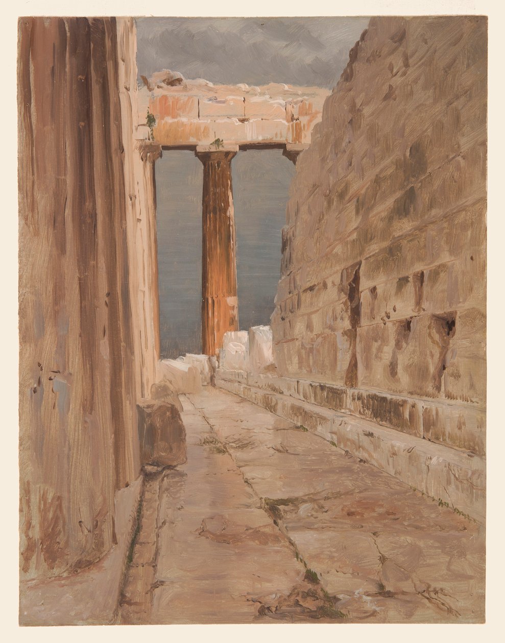 Disegno, Peristilio nord del Partenone, Atene, 1869 da Frederic Edwin Church