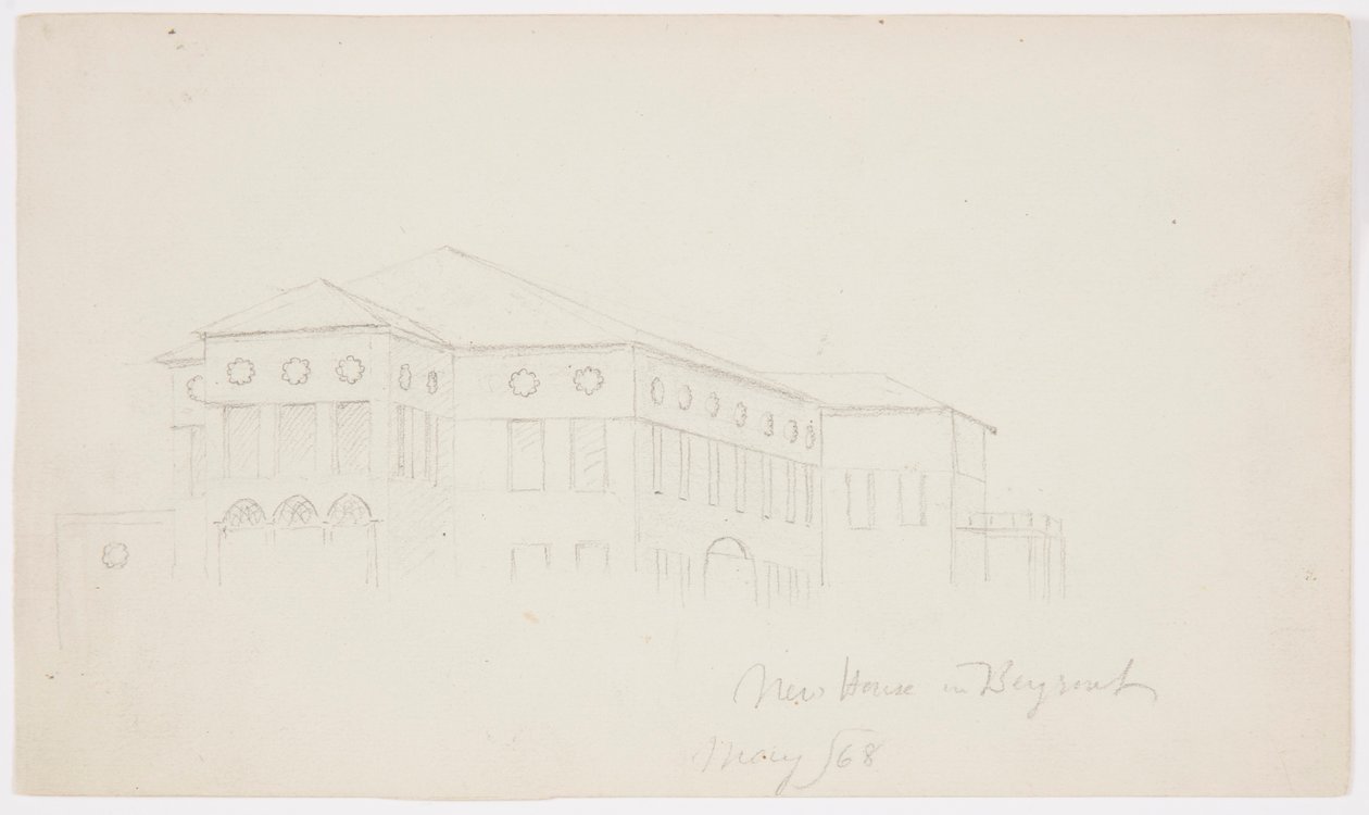 Disegno, Casa antica, Beirut, 1868 da Frederic Edwin Church