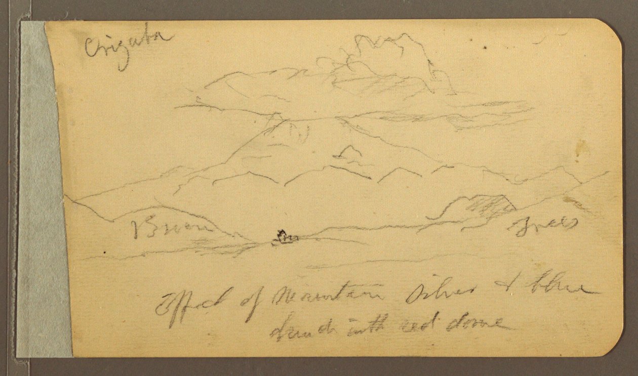 Disegno, Orizaba; verso: cielo, 1889 da Frederic Edwin Church