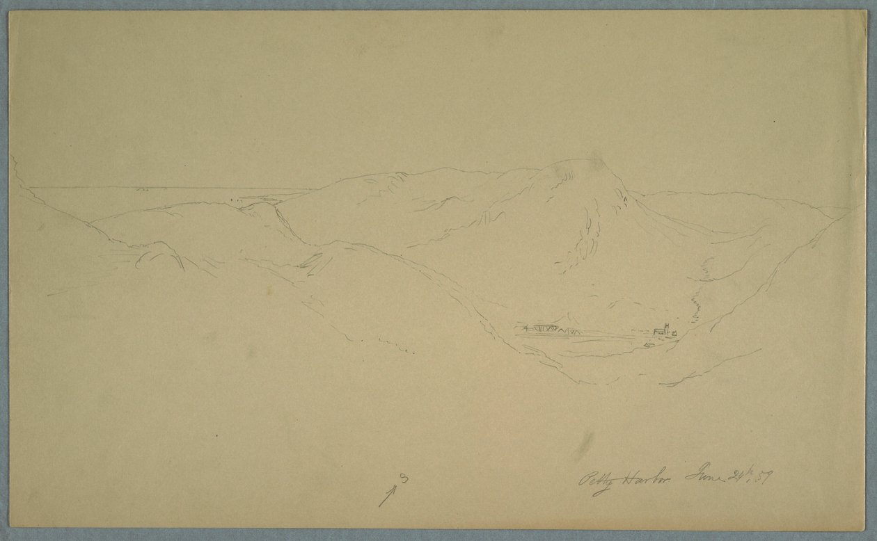 Disegno, porto di Petty, 24 giugno 1859 da Frederic Edwin Church