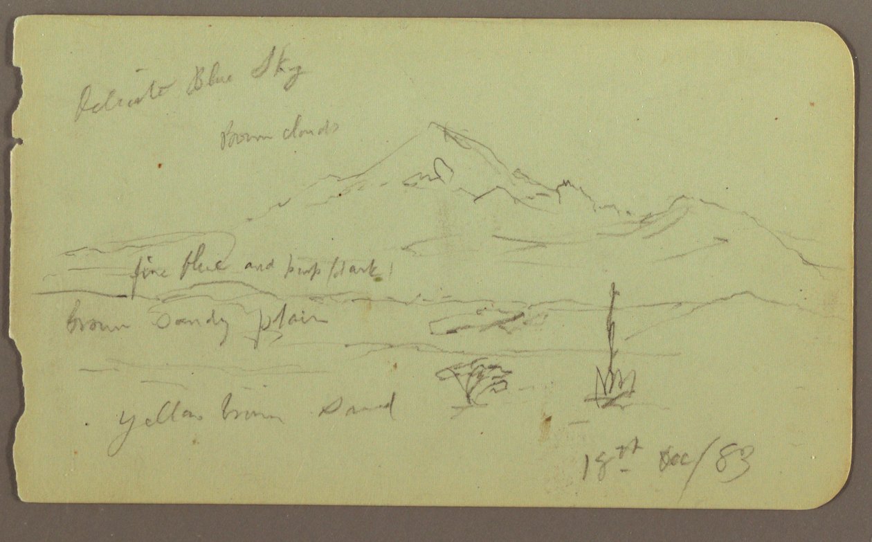 Disegno, Popocatapel; verso: fregio sull