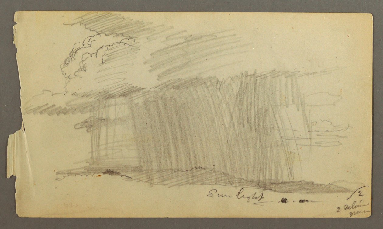 Disegno, Pioggia e sole (Maine ), forse 1860 da Frederic Edwin Church