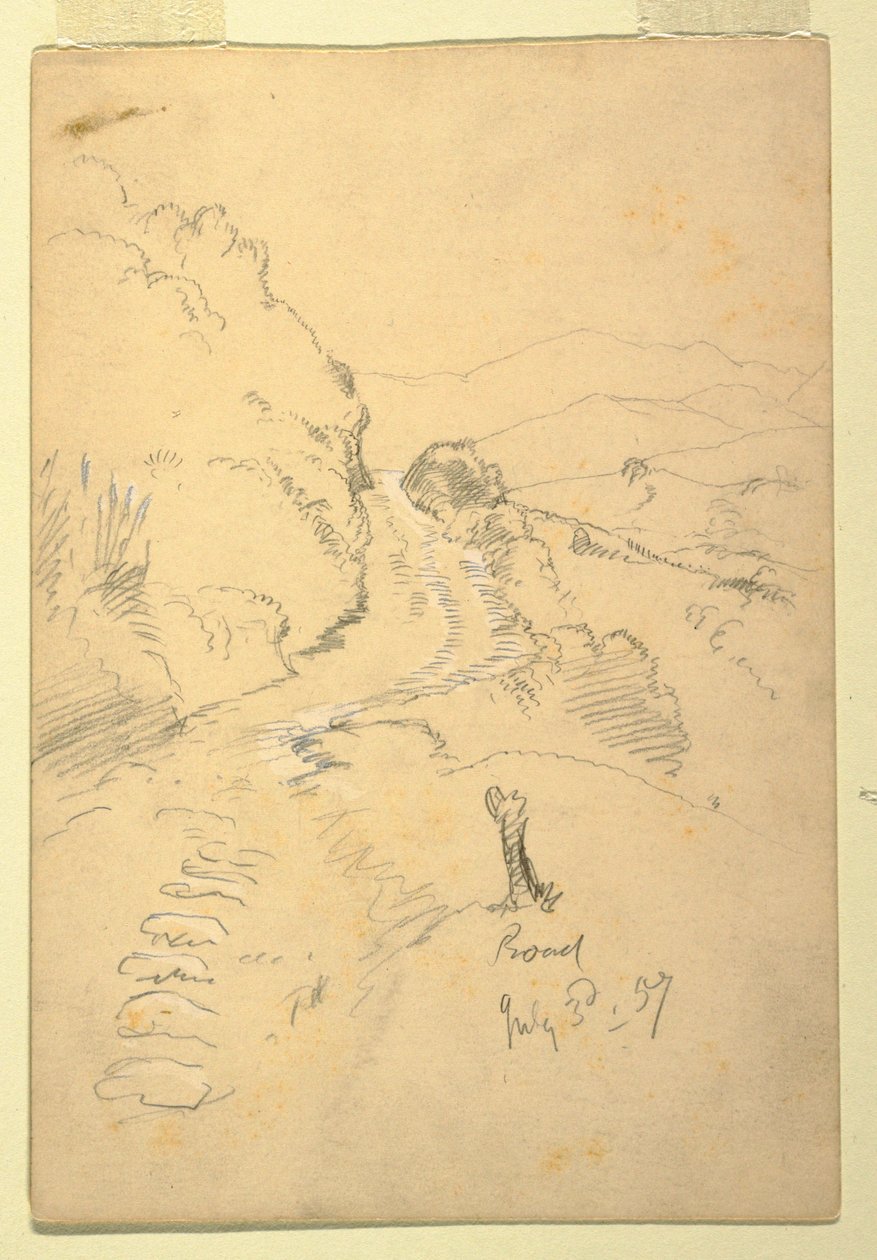 Disegno, Strada in Ecuador, 3 luglio 1857 da Frederic Edwin Church