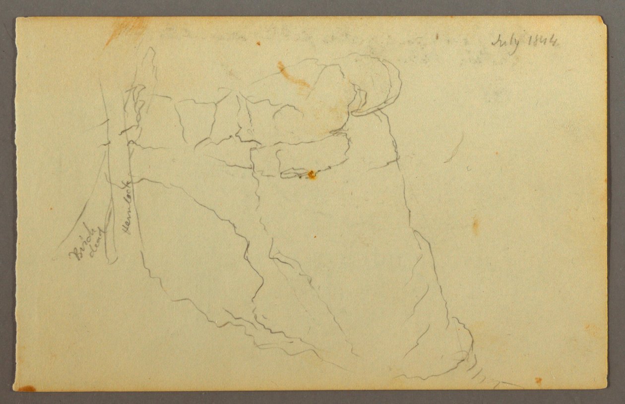 Disegno, Rocce, 1844 da Frederic Edwin Church