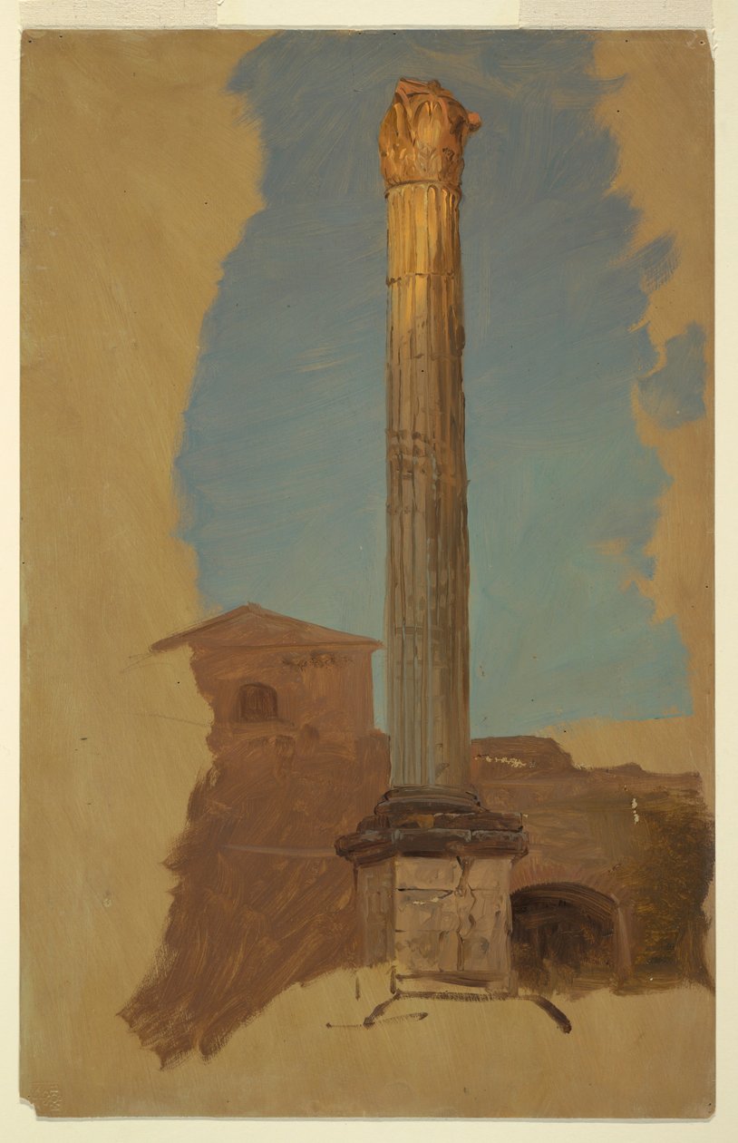 Disegno, Roma, colonna classica, 1868-69 da Frederic Edwin Church